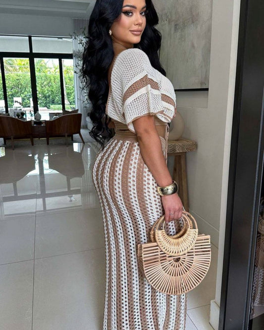 REF 098 ELEGANT CROCHET BEACH COVER-UP