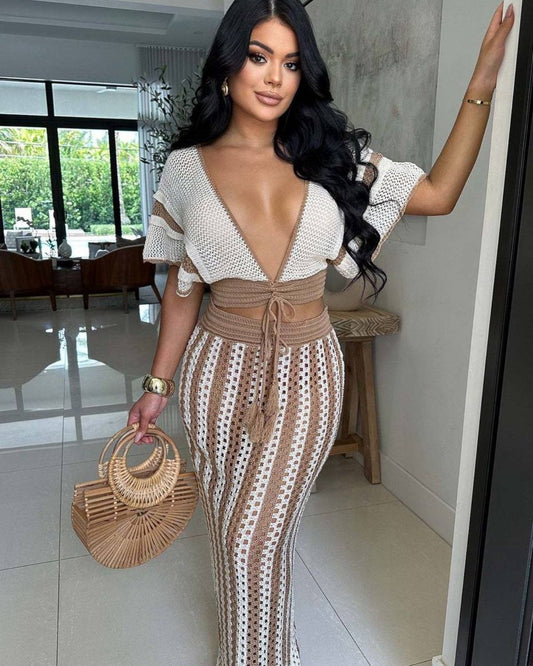 REF 098 ELEGANT CROCHET BEACH COVER-UP